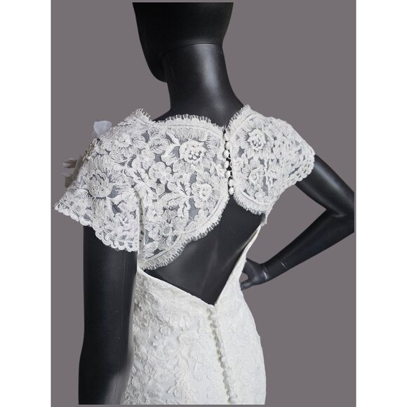 NWOT Ivory Full Lace Fit/Flare Wedding Gown - Mori Lee - Picture 11 of 13